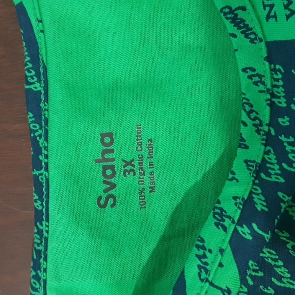 Svaha Size 3X Green Dress with pockets (approx size 20) - Picture 6 of 7